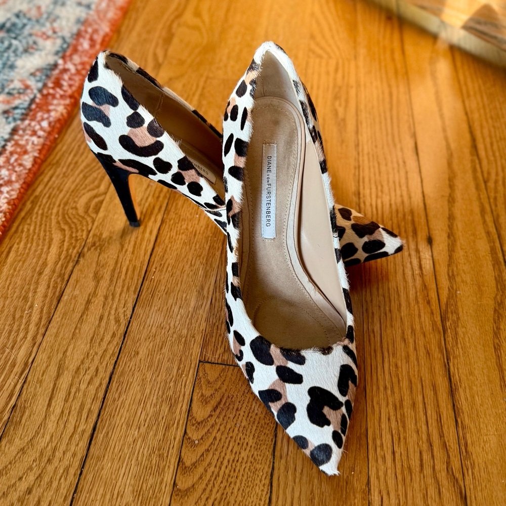 Diane Von Furstenberg Animal Print Heels